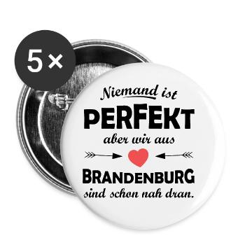 Zuhause im Osten Deutschlands - Buttons groß 56 mm (5er Pack) - Weiß - Vorne