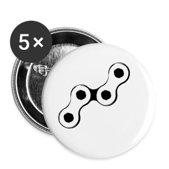 Fahrradkette Bicycle Chain - Buttons large 2.2''/56 mm (5-pack) - white - Front