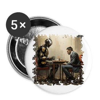 AI is a branch of computer science - Buttons large 2.2''/56 mm (5-pack) - white - Front