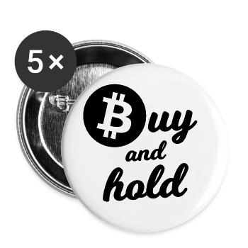 Der Bitcoin Investor - Buttons groß 56 mm (5er Pack) - Weiß - Vorne