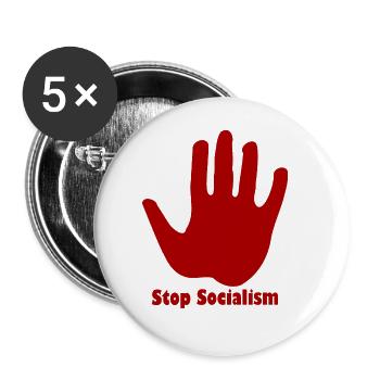 The End of Socialism - Buttons large 2.2''/56 mm (5-pack) - white - Front