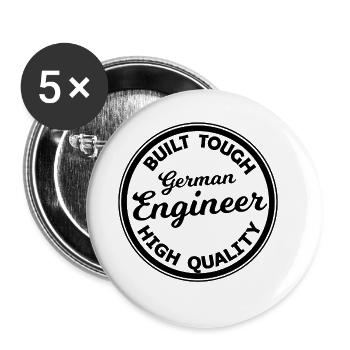 L’ingénieur allemand - Lot de 5 grands badges (56 mm) - blanc - Devant