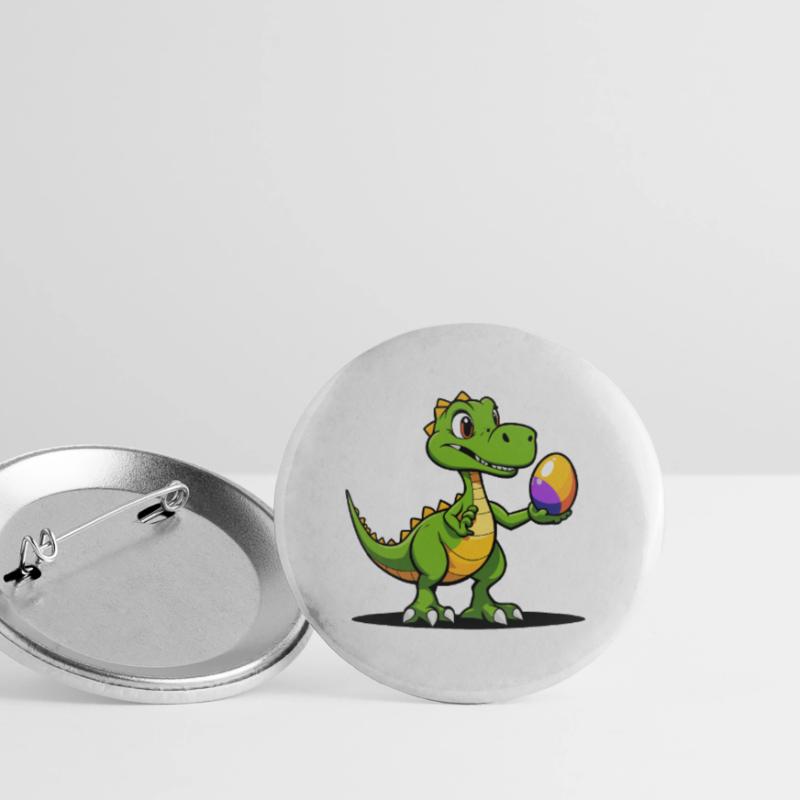 Dinosaur Easter Eggs Easter Buttons large 2.2''/56 mm (5-pack)