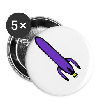 Rocket technology - Buttons large 2.2''/56 mm (5-pack) - white - Front