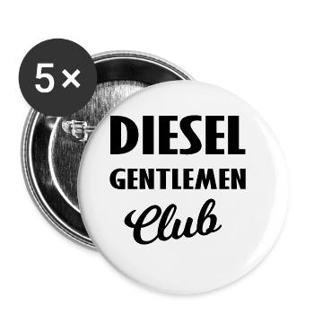 Die Diesel Fahrer - Buttons groß 56 mm (5er Pack) - Weiß - Vorne