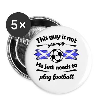 The fans from Scotland - Buttons large 2.2''/56 mm (5-pack) - white - Front