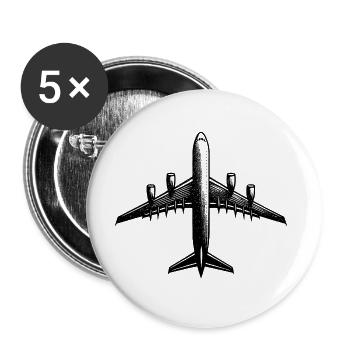 Jet Airplane for Hobby RC Pilots Large RC Model - Buttons large 2.2''/56 mm (5-pack) - white - Front