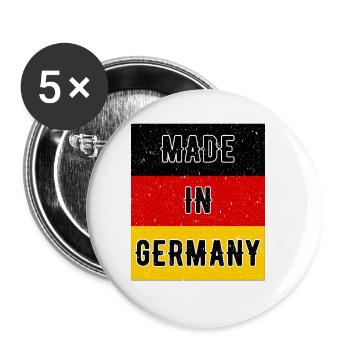 German Flag Origin Retro Vintage - Buttons large 2.2''/56 mm (5-pack) - white - Front