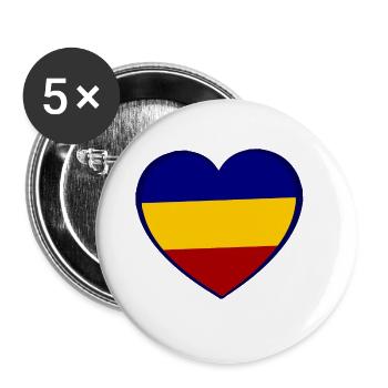 Die rumänische Liebe - Buttons groß 56 mm (5er Pack) - Weiß - Vorne
