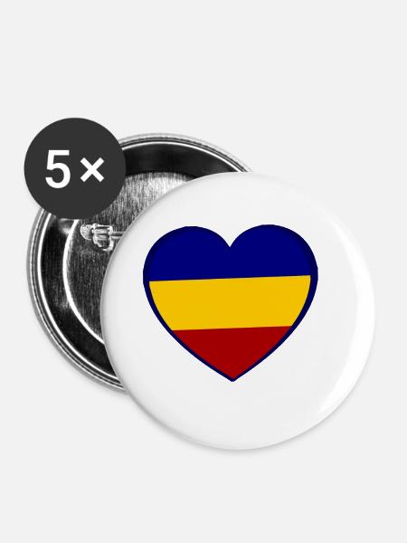 Die rumänische Liebe - Buttons groß 56 mm (5er Pack) - Weiß