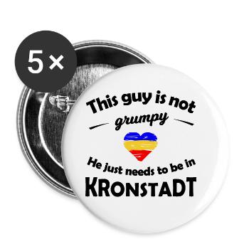 Sehnsucht nach Kronstadt - Buttons groß 56 mm (5er Pack) - Weiß - Vorne