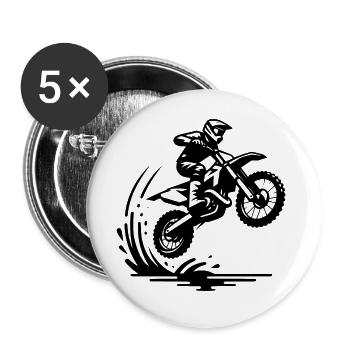 Gelände Maschine im Deck - Buttons groß 56 mm (5er Pack) - Weiß - Vorne