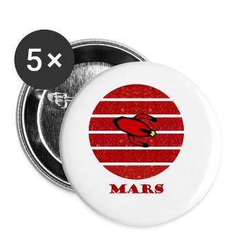 Le voyage vers Mars - Lot de 5 grands badges (56 mm) - blanc - Devant