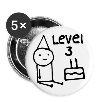3rd Birthday Party Funny 3 Years Old Birthday kids - Lot de 5 grands badges (56 mm) - blanc - Devant