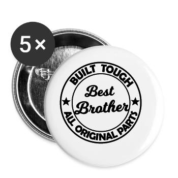 Mein bester Bruder - Buttons groß 56 mm (5er Pack) - Weiß - Vorne