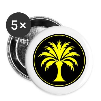 Palm Tree Icon - Buttons large 2.2''/56 mm (5-pack) - white - Front