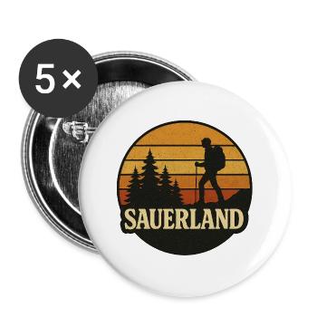 Sauerland Shirt Gift Saying Home Nature - Buttons large 2.2''/56 mm (5-pack) - white - Front