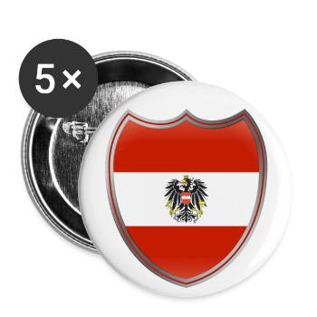Austria (Österreich_Wappen) 02 - Buttons groß 56 mm (5er Pack) - Weiß - Vorne