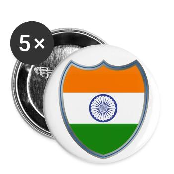 Inde (Indien_Wappen) - Lot de 5 grands badges (56 mm) - blanc - Devant