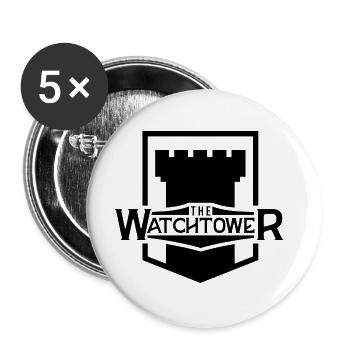Zeugen Jehova Wachturm Zeitschrift Religion - Buttons groß 56 mm (5er Pack) - Weiß - Vorne