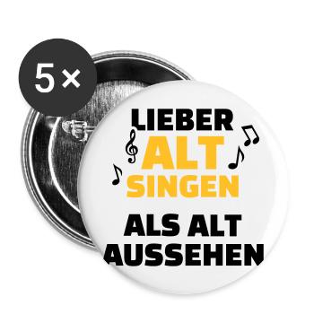 Chor - Buttons groß 56 mm (5er Pack) - Weiß - Vorne