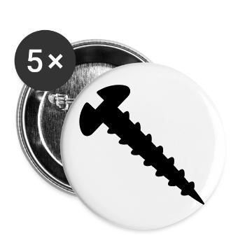 Schraube - Buttons groß 56 mm (5er Pack) - Weiß - Vorne