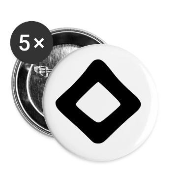 Celtic symbols - Rune INGWAZ 1 - Buttons large 2.2''/56 mm (5-pack) - white - Front