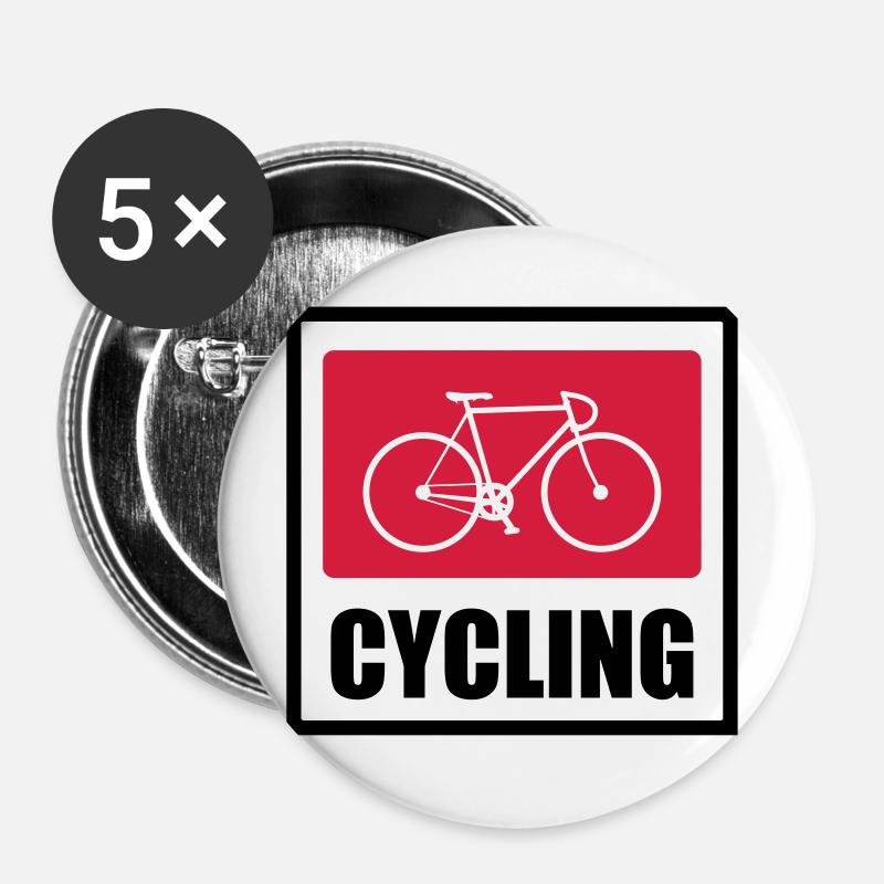Cycling - Cycling - Buttons large 2.2''/56 mm (5-pack) - white