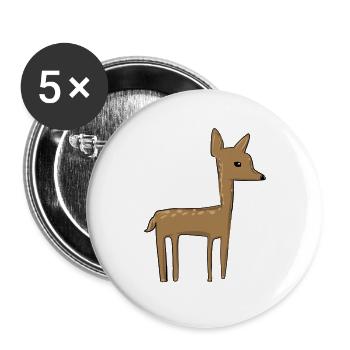 small deer animal symbol cartoon - Buttons large 2.2''/56 mm (5-pack) - white - Front