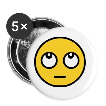Emoji Eye Roll Sketch Color - Buttons large 2.2''/56 mm (5-pack) - white - Front