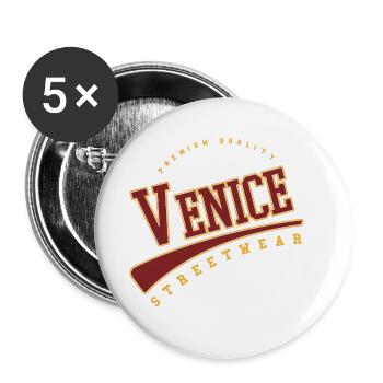 Venice Venice Italy College High School Style - Buttons large 2.2''/56 mm (5-pack) - white - Front
