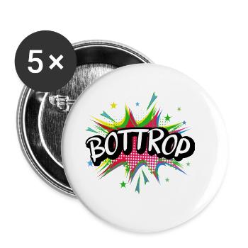 Bottrop Germany City Pop Art Comic Art - Buttons large 2.2''/56 mm (5-pack) - white - Front
