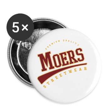 Moers Germany College High School Style - Buttons large 2.2''/56 mm (5-pack) - white - Front