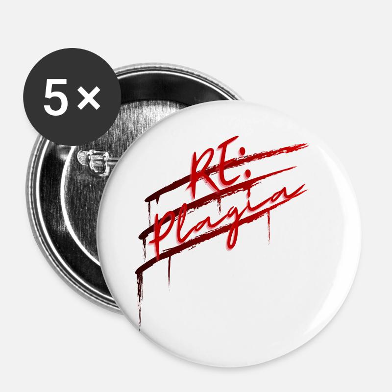 RE:Plagia Halloween - Buttons groß 56 mm (5er Pack) - Weiß