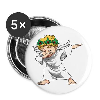 Christkind Weihnacht für Männer, Frauen und - Buttons groß 56 mm (5er Pack) - Weiß - Vorne