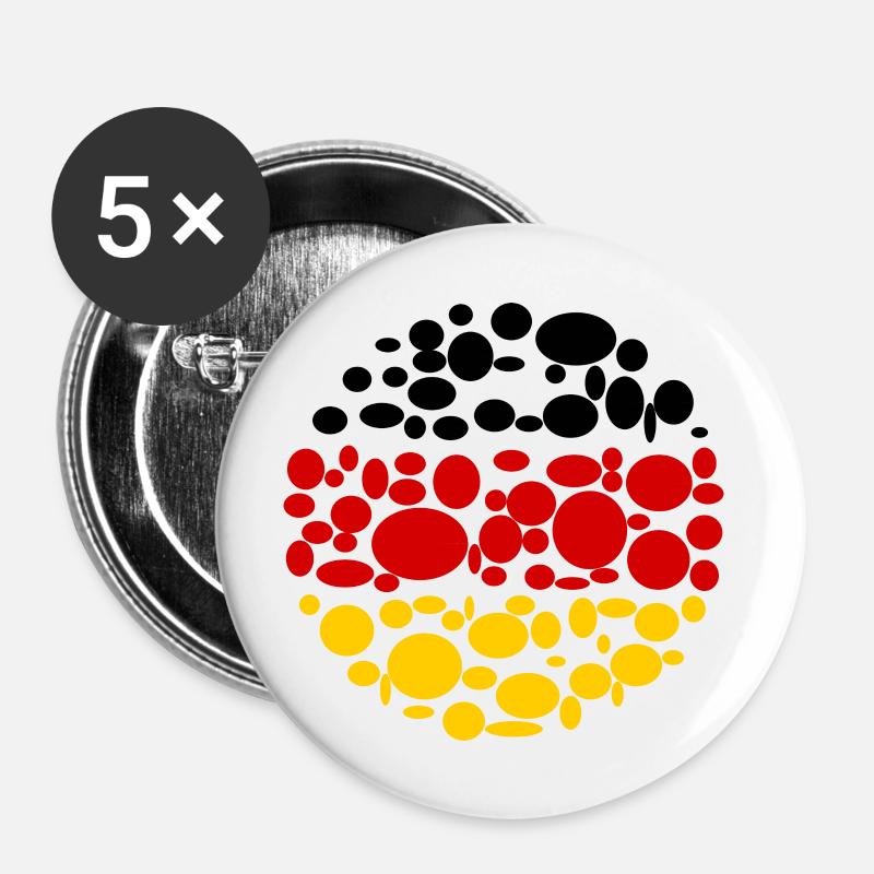 Deutschland - Buttons large 2.2''/56 mm (5-pack) - white