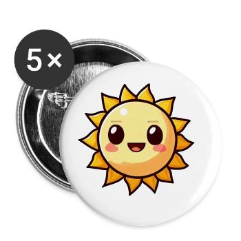 Sun - Buttons large 2.2''/56 mm (5-pack) - white - Front