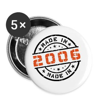 Year of birth Birthday Born In - Made in 2006 - Buttons large 2.2''/56 mm (5-pack) - white - Front