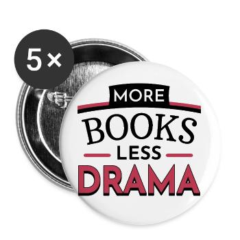 Weitere Bücher - Buttons groß 56 mm (5er Pack) - Weiß - Vorne