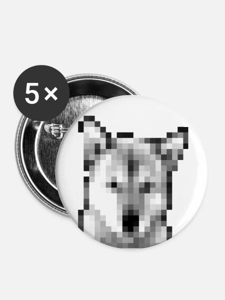 Jindo Mosaik - Buttons groß 56 mm (5er Pack) - Weiß