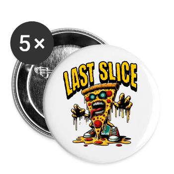 Last Slice - Buttons large 2.2''/56 mm (5-pack) - white - Front