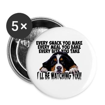 Bernese mountain dog - Buttons large 2.2''/56 mm (5-pack) - white - Front