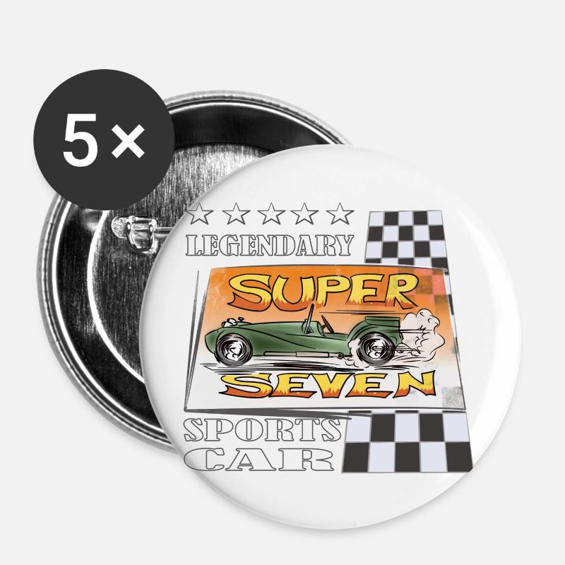Super Sport Car Comic Legend Gift - Buttons large 2.2''/56 mm (5-pack) - white