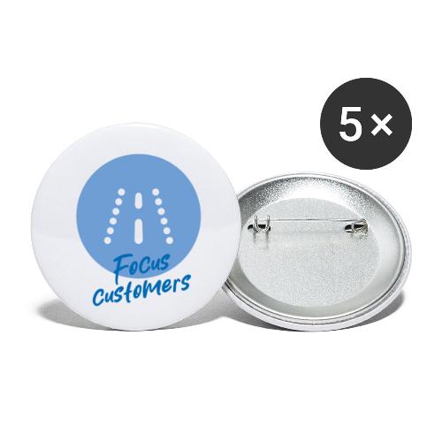 HR cultural value Focus customers - blue - Buttons groß 56 mm (5er Pack)