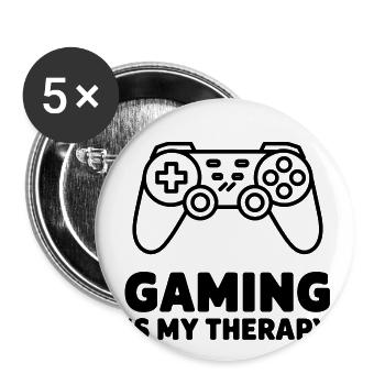 Gaming is my Therapy – Minimalist Controller - Buttons large 2.2''/56 mm (5-pack) - white - Front