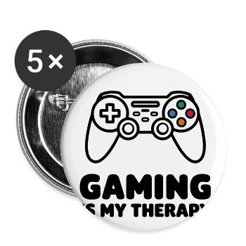 Gaming is my Therapy – Minimalist Controller - Buttons large 2.2''/56 mm (5-pack) - white - Front