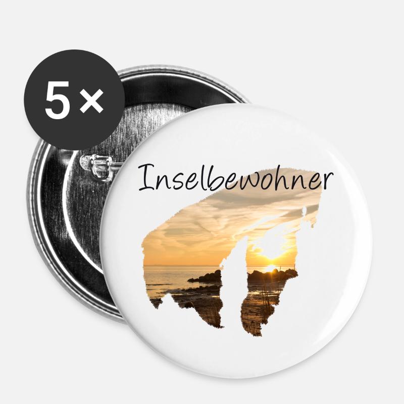 Islander - Buttons large 2.2''/56 mm (5-pack) - white