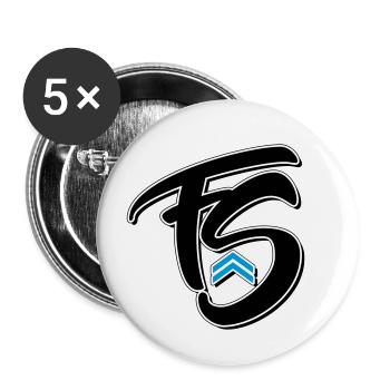 Fresh Style - Buttons large 2.2''/56 mm (5-pack) - white - Front