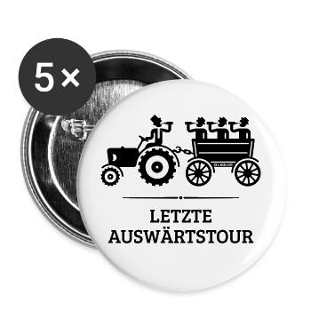 Last Away Tour With Trecker (JGA / Groom) - Buttons large 2.2''/56 mm (5-pack) - white - Front