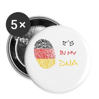 Deutschland - Buttons groß 56 mm (5er Pack) - Weiß - Vorne